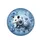 White Opossum Blue Floral Ceramic - Wildlife Lover Gift Spare Tire Cover - 4