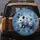 White Opossum Blue Floral Ceramic - Wildlife Lover Gift Spare Tire Cover - 5