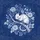 Realistic Opossum Toile Botanical Indigo Blue Flowers Berries - Wildlife Lover Gift Spare Tire Cover - 6