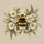 Bumblebee White Daisy Golden Swirls - Wildlife Lover Gift for Bee Lover Spare Tire Cover - 6
