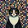 Tuxedo Cat Geometric Patchwork Home Decor Gift for Cat Lover Spare Tire Cover - 6