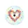Watercolor Floral Heart Daisies Cosmos Wildflowers Small Hearts - Home Decor Gift for Garden Lover Spare Tire Cover - 4