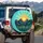 Golden Sun Mountain Forest Scene - Outdoor Adventure Travel Gift Spare Tire Cover - 3