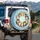 Playful Cats Ring Formation Paw Prints Yarn Balls - Cat Lover Gift Spare Tire Cover - 3