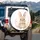 Fluffy Bunny Daisy Crown Spring Flowers - Spring Decor Gift for Bunny Lover Spare Tire Cover - 3