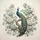 Peacock Peony Camellia Botanical - Wildlife Lover Home Decor Gift Spare Tire Cover - 6