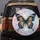 Butterfly Wing Floral Lace Organic Splashes Wisps - Home Decor Gift for Butterfly Lover Spare Tire Cover - 5