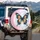 Butterfly Wing Floral Lace Organic Splashes Wisps - Home Decor Gift for Butterfly Lover Spare Tire Cover - 3
