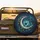 Blue Gold Butterfly Crescent Moon Celestial Sky - Star Gazer Outdoor Decor Spare Tire Cover - 2