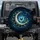 Blue Gold Butterfly Crescent Moon Celestial Sky - Star Gazer Outdoor Decor Spare Tire Cover - 1