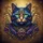 Regal Purple Cat Gold Emerald Jewels - Cat Lover Home Decor Gift Spare Tire Cover - 6