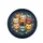 Diverse Stylized Cats Golden Stars Night Sky - Home Decor Gift for Cat Lover Spare Tire Cover - 4