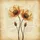 Dried Poppy Flowers Pressed Foliage Gold Dust Parchment Background - Vintage Home Decor Gift Spare Tire Cover - 6