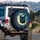 Black Cat Golden Crescent Moon Galaxy - Celestial Decor Gift for Cat Lover Spare Tire Cover - 3