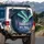 Aurora Borealis Winter Road - Adventure Seeker Travel Gift Spare Tire Cover - 3