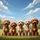 Five Happy Goldendoodle Labradoodle Dogs - Dog Lover Gift for Pet Owners Spare Tire Cover - 6