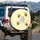 Friendly Cartoon Bees Daisies Golden Stars Orange Hearts - Garden Lover Gift Spare Tire Cover - 3