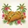 Golden Hard Shell Tacos Palm Fronds Hibiscus - Tropical Lifestyle Gift Spare Tire Cover - 6