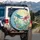 Dragonflies Water Lilies Stained Glass Mosaic - Nature Lover Gift Spare Tire Cover - 3