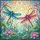 Dragonflies Water Lilies Stained Glass Mosaic - Nature Lover Gift Spare Tire Cover - 6