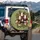 Hereford Cows Tropical Leaves Exotic Flowers - Farmhouse Home Decor for Cow Lover Spare Tire Cover - 3