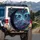 Snow Capped Mountains Aurora Borealis Cosmic Sky - Outdoor Adventure Gift Spare Tire Cover - 3