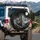 Rugged Snow-Capped Mountain Range Starry Night Full Moon - Outdoor Gift for Mountain Lover Spare Tire Cover - 3