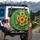 Stained Glass Sunflowers Mosaic - Outdoor Decor Gift for Garden Lover Spare Tire Cover - 3