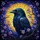Dark Raven Glowing Eyes Moonlit Gnarled Branches Flowers Night Sky - Wildlife Lover Gift Spare Tire Cover - 6