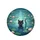Black Cat Water Lilies Pond Scene - Home Decor Gift for Cat Lovers Spare Tire Cover - 4