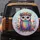 Rainbow Owl Floral Crown - Owl Lover Home Decor Gift Spare Tire Cover - 5