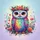 Rainbow Owl Floral Crown - Owl Lover Home Decor Gift Spare Tire Cover - 6