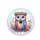 Rainbow Owl Floral Crown - Owl Lover Home Decor Gift Spare Tire Cover - 4