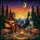 Bigfoot Alien Campfire Stargazing - Outdoor Adventure Gift Spare Tire Cover - 6