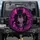 Demon Girl Sharp Smile Neon Horns - Car Accessory Gift for Gothic Enthusiast Spare Tire Cover - 1