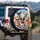 Mustache Glasses Bowtie Chihuahuas Cityscape Adventure - Travel Essentials for Dog Lovers Spare Tire Cover - 3