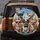 Mustache Glasses Bowtie Chihuahuas Cityscape Adventure - Travel Essentials for Dog Lovers Spare Tire Cover - 5