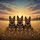 Majestic German Shepherds Golden Sunset Field - Dog Lover Gift Spare Tire Cover - 6