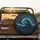 Deep Teal Blue Wave Stars Geometric Lines - Automotive Accessory Gift Spare Tire Cover - 2