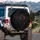 Shadowy Monster Glowing Red Eyes - Halloween Party Gift for Horror Fans Spare Tire Cover - 3