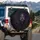 Sinister Dark Creature Face Purple Eyes Shadowy Aura Charcoal Black - Gothic Decor Gift Spare Tire Cover - 3