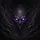 Sinister Dark Creature Face Purple Eyes Shadowy Aura Charcoal Black - Gothic Decor Gift Spare Tire Cover - 6