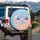 Crescent Moon Luminous Eyes Butterflies Hello Gorgeous Text - Beauty Lover Gift Spare Tire Cover - 3