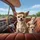 Chihuahua Dog Driving Vintage Car Sky Scene - Road Trip Accessory for Dog Lovers Spare Tire Cover - 6