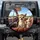 Chihuahua Dog Driving Vintage Car Sky Scene - Road Trip Accessory for Dog Lovers Spare Tire Cover - 1