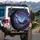 Skeleton Moon Boat Silver Ring Clouds - Vehicle Decor Gift for Car Enthusiast Spare Tire Cover - 3