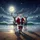 Santa Claus Reindeer Ocean Beach - Christmas Gift for Santa Lover Spare Tire Cover - 6