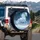 White Frost Horse Galloping Snow - Santa's Sleigh Holly Berries Christmas Vehicle Decor Spare Tire Cover - 3