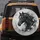 Black Horse Head Profile Swirls Paint Drips - Home Decor Gift for Horse Lover Spare Tire Cover - 5