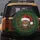 Tabby Cat Santa Hat Holly Wreath - Christmas Outdoor Decor for Cat Lover Spare Tire Cover - 5